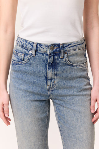 High-Rise Flared Jeans Blue