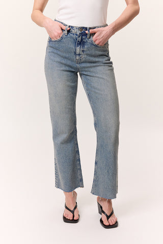 High-Rise Flared Jeans Blue