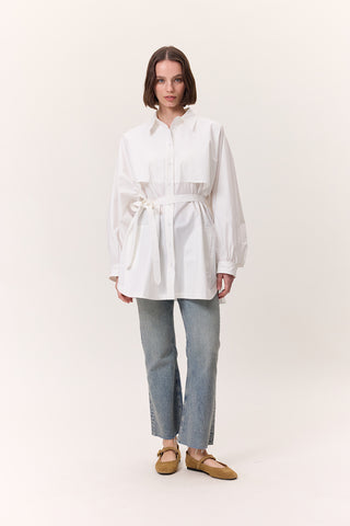 Trench-Style Shirt Ecru