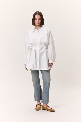 Trench-Style Shirt Ecru