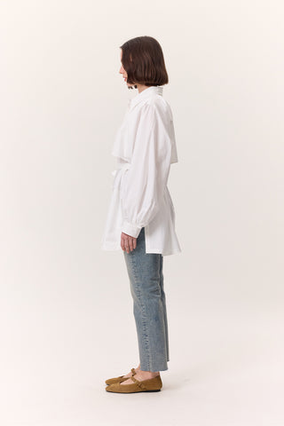 Trench-Style Shirt Ecru