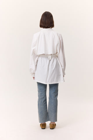 Trench-Style Shirt Ecru