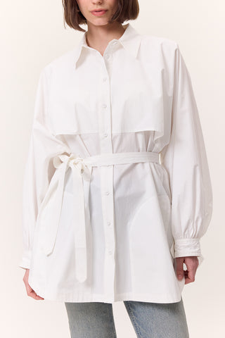 Trench-Style Shirt Ecru