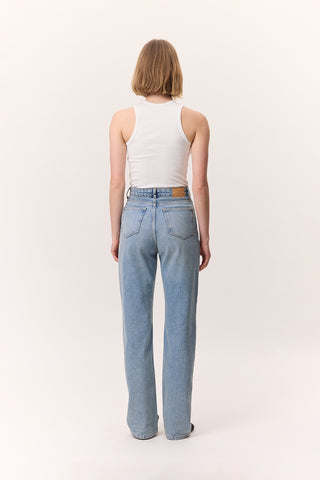 Long-Leg Straight Jeans Blue