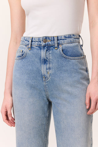 Long-Leg Straight Jeans Blue