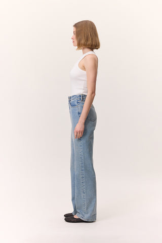 Long-Leg Straight Jeans Blue