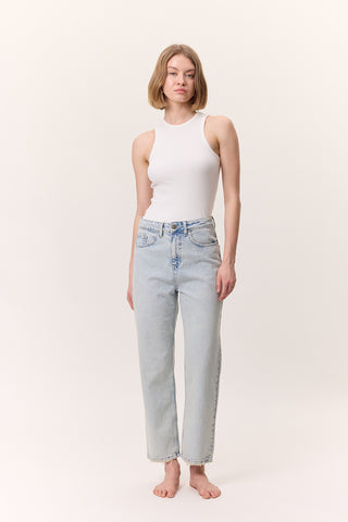 High-Waist Mom-Fit Jeans Ice Blue