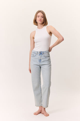 High-Waist Mom-Fit Jeans Ice Blue