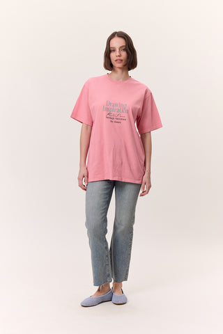 Washed Short-Sleeve T-Shirt Pink