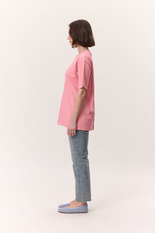 Washed Short-Sleeve T-Shirt Pink