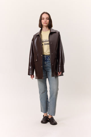 Washed Short-Sleeve T-Shirt Yellow