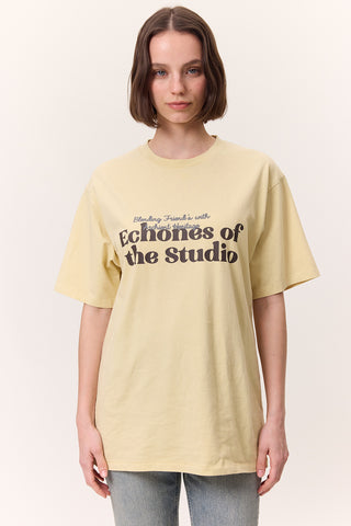 Washed Short-Sleeve T-Shirt Yellow