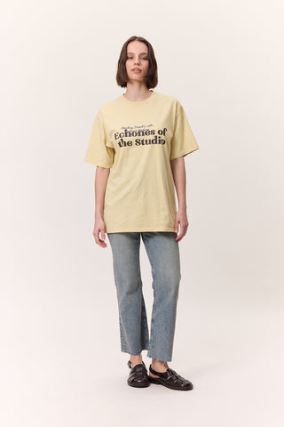 Washed Short-Sleeve T-Shirt Yellow