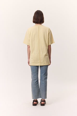 Washed Short-Sleeve T-Shirt Yellow