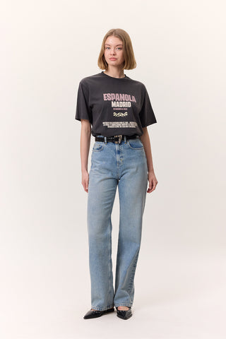 Washed Short-Sleeve T-Shirt Anthracite