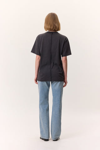 Washed Short-Sleeve T-Shirt Anthracite