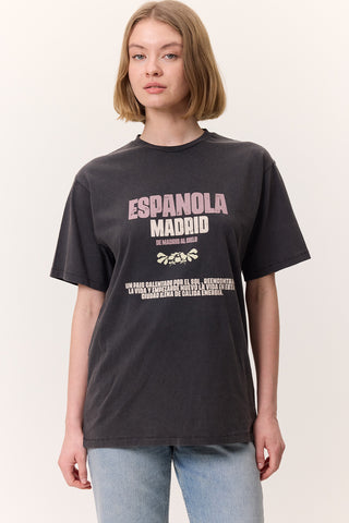 Washed Short-Sleeve T-Shirt Anthracite