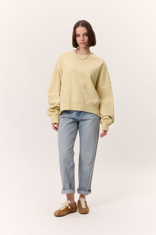 Washed Sweatshirt Yellow