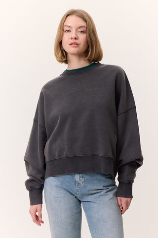 Yıkanmış Sweatshirt Antrasit
