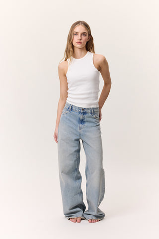 Mid-Rise Loose Fit Jeans Light Blue