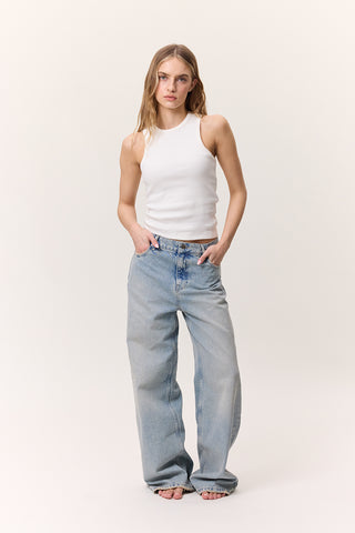 Mid-Rise Loose Fit Jeans Light Blue