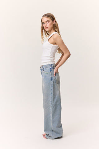 Mid-Rise Loose Fit Jeans Light Blue