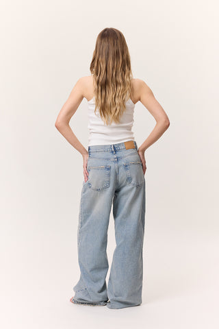 Mid-Rise Loose Fit Jeans Light Blue