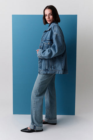 Long-Leg Straight Jeans Livid