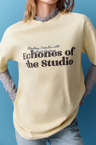 Washed Short-Sleeve T-Shirt Yellow