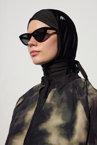 3 Piece Modest Swimsuit Set With Windbreaker Faded Tie Dye