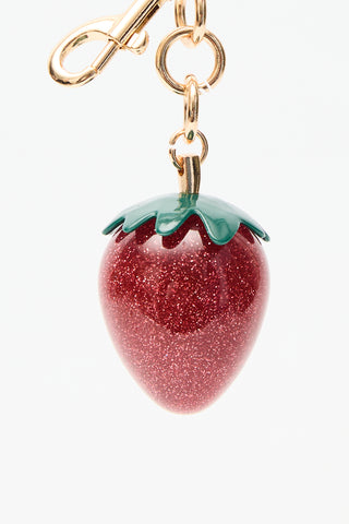 Glitter Strawberry Bag Charm Standard