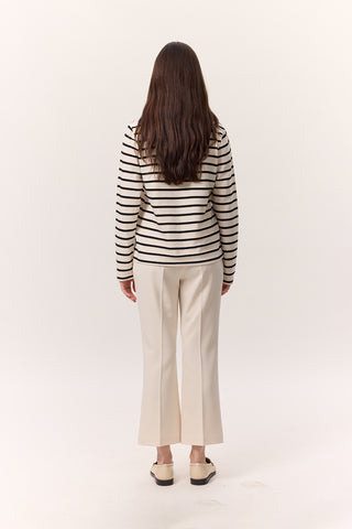 Striped Long-Sleeve Regular Fit T-Shirt Black