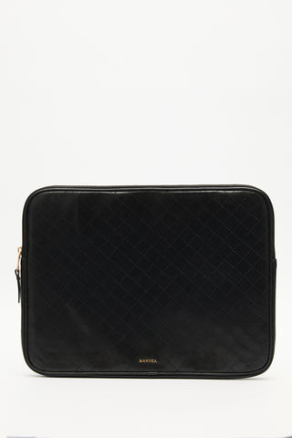 Quilted Laptop Bag Black