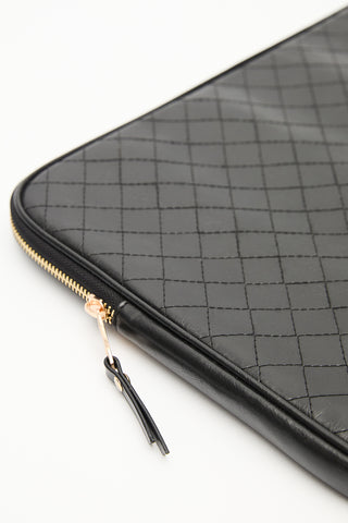 Quilted Laptop Bag Black