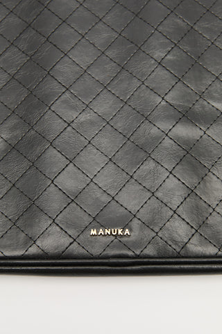 Quilted Laptop Bag Black