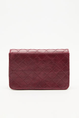 Quilted Wallet Bag Burgundy