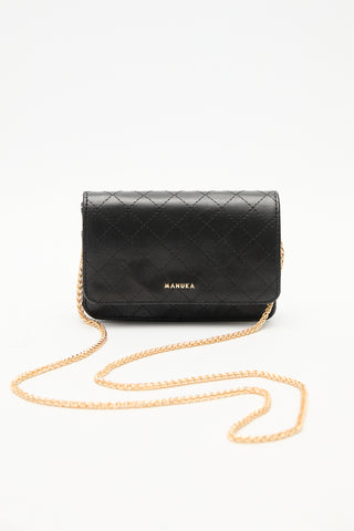 Quilted Wallet Bag Black