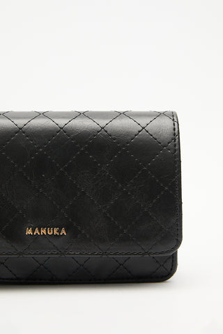 Quilted Wallet Bag Black