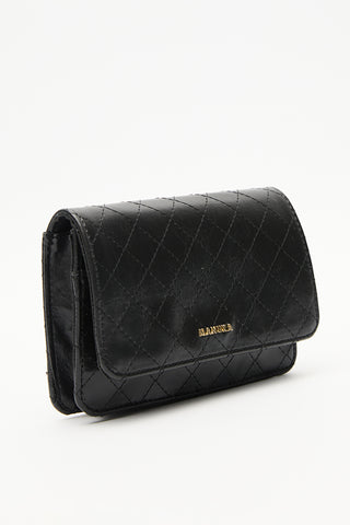Quilted Wallet Bag Black