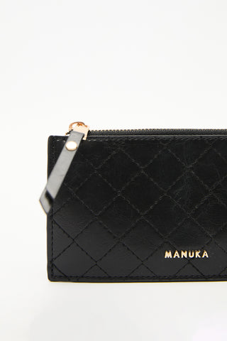 Fermuarlı Kartlık Siyah