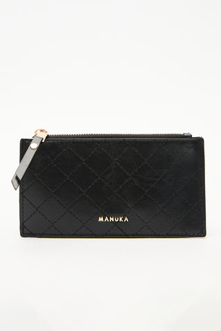 Fermuarlı Kartlık Siyah