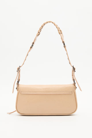 Buckle Detail Shoulder Bag Nude