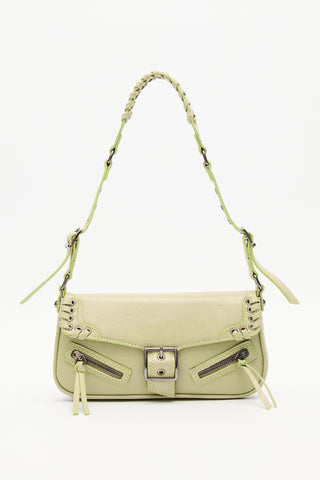 Buckle Detail Shoulder Bag Soft Green