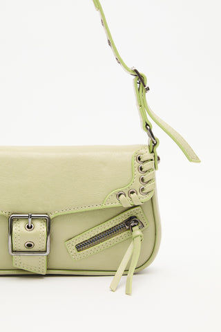 Buckle Detail Shoulder Bag Soft Green