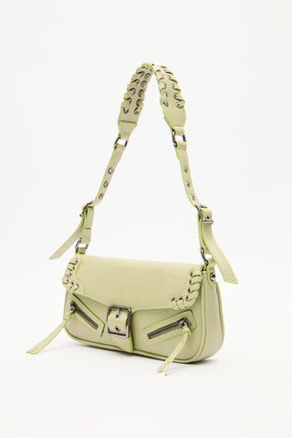 Buckle Detail Shoulder Bag Soft Green