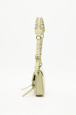 Buckle Detail Shoulder Bag Soft Green