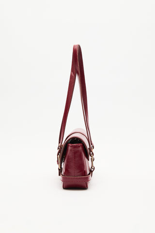 Mica Baguette Bag Burgundy