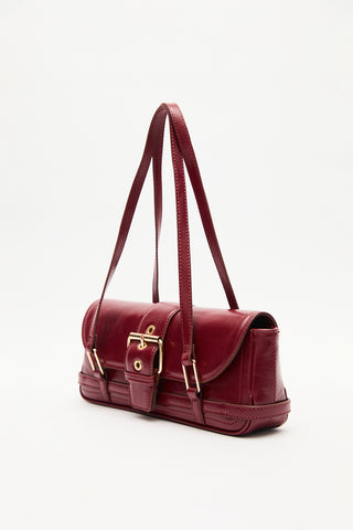 Mica Baguette Bag Burgundy