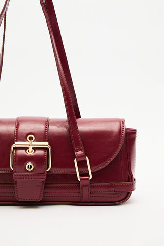 Mica Baguette Bag Burgundy
