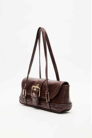 Mica Baguette Bag Brown